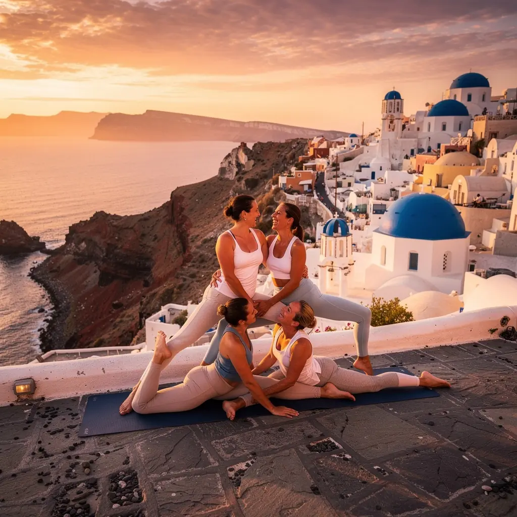 Γυναίκα ασκείται σε γιόγκα με έμφαση στη δύναμη και την ευλυγισία, χρησιμοποιώντας ένα στρώμα γιόγκα.